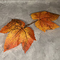 Кленовий лист, розмір композиції 24*12 см (розмір одного листа 12*12 см), колір-помаранчевий, арт 019074, 1 шт, Різнокольоровий