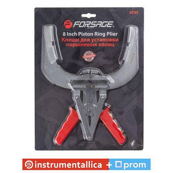 Кліщі для встановлення поршневих кілець робочий діапазон 110 — 160 мм у блістері F-62302 Forsage