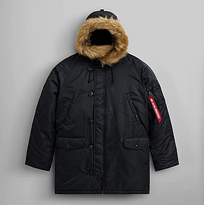 Зимова парка Alpha Industries Men's N-3B Gen 1 Parka Large, Чорний