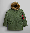 Зимова парка Alpha Industries Men's N-3B Gen 1 Parka Large, Чорний, фото 2