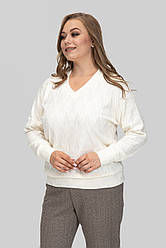 Шикарний жіночий трикотажний светр з ангори, великі розміри