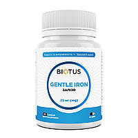 Залізо, Gentle Iron, Biotus, 25 мг, 60 капсул