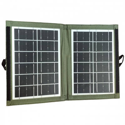 Сонячна панель трансформер CcLamp CL-670 7Вт зарядка від сонця Solar Panel 29×20 см Зелена