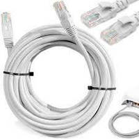 Патчкорд, кручена пара для інтернету LAN 10м 13525-9 5E RJ-45 до 100 МГц сірий