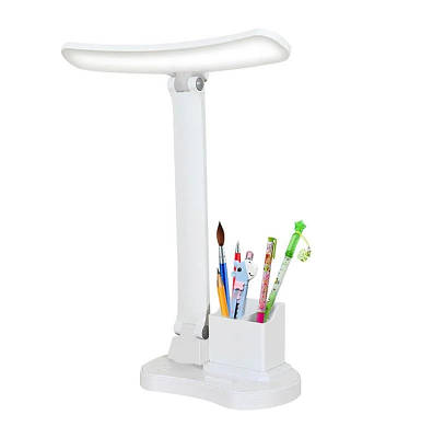 Настільна акумуляторна LED-лампа BL-A5 з підставкою для гаджетів Сенсорна лампа 30,5х25,2х16,7 см Біла