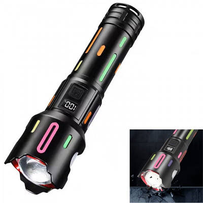 Акумуляторний ліхтар з бічним світлом та флуоресцентним забарвленням BL-2405-TG Zoom Power Bank 17.5х3.2х5 см