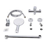 Змішувач для ванни Qtap Evia з довгим поворотним виливом (з душовим гарнітуром) QTEVI260CRM47579 Chrome, фото 5