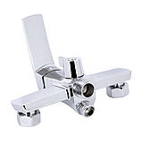 Змішувач для ванни Qtap Tern з довгим поворотним виливом (з душовим гарнітуром) QTTER260CRM47587 Chrome, фото 4