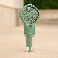 Ручний вентилятор на акумуляторі з розпиленням води EHF-12 Зелений, портативний мінівентилятор