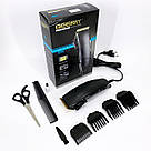 Профі машинка для стрижки волосся Gemei, Машинка для стрижки з безліччю насадок Підстригальна DR-84, фото 10