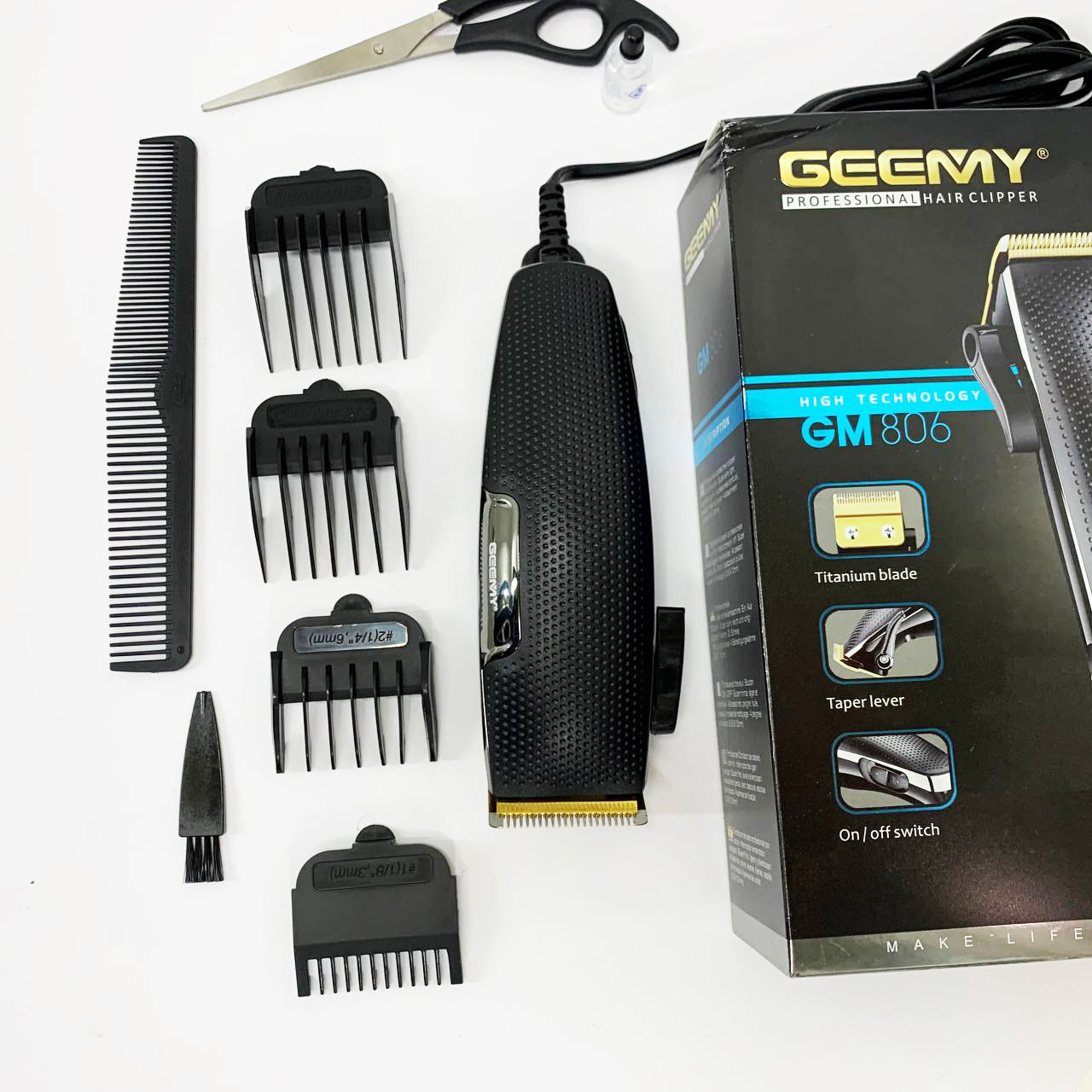 Профі машинка для стрижки волосся Gemei, Машинка для стрижки з безліччю насадок Підстригальна DR-84, фото 1