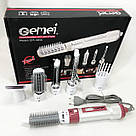 Фен практичний Gemei GM-4836 7 в 1, Фен професійна щітка, Фен-гребінець для створення зачіски UK-58, фото 7