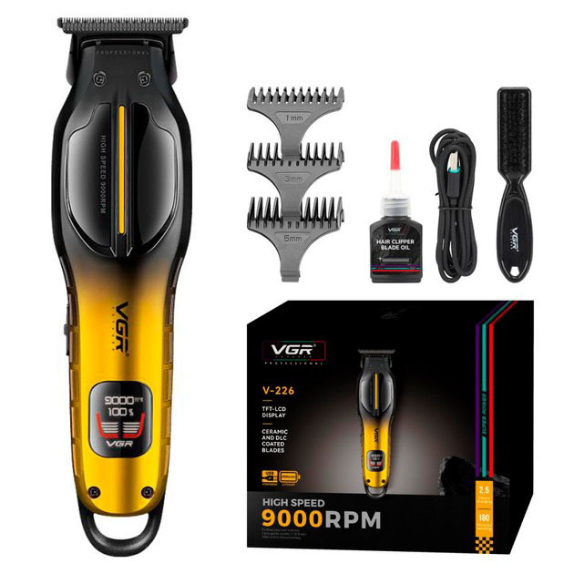 Бездротова машинка для стрижки для дому, Професійна машинка гоління голови Тример бездротовий PQ-15, фото 1