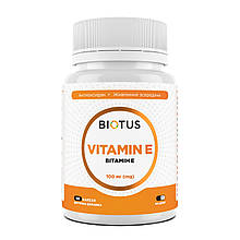 Вітамін Е, Vitamin Е, Biotus, 100 мг, 60 капсул