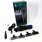 Тример для волосся портативний VGR, Практична машинка для стрижки волосся Набір стрижки з зарядкою AY-90, фото 10