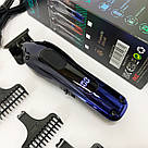 Тример для волосся портативний VGR, Практична машинка для стрижки волосся Набір стрижки з зарядкою AY-90, фото 8