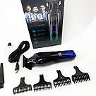Тример для волосся портативний VGR, Практична машинка для стрижки волосся Набір стрижки з зарядкою AY-90, фото 4