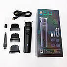 Машинка для різних стрижок акумуляторна, Акумуляторний універсальний тример для стрижки OX-49, фото 4