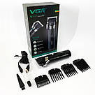 Машинка для стрижки посіченого волосся VGR, Тример для стрижки волосся потужний, Тример бездротовий LO-11, фото 7