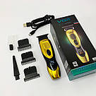 Бездротова машинка для стрижки для дому, Водонепроникний тример для стрижки Машинка хороша DR-71, фото 4