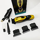 Бездротова машинка для стрижки для дому, Водонепроникний тример для стрижки Машинка хороша DR-71, фото 6