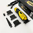 Бездротова машинка для стрижки для дому, Водонепроникний тример для стрижки Машинка хороша DR-71, фото 8