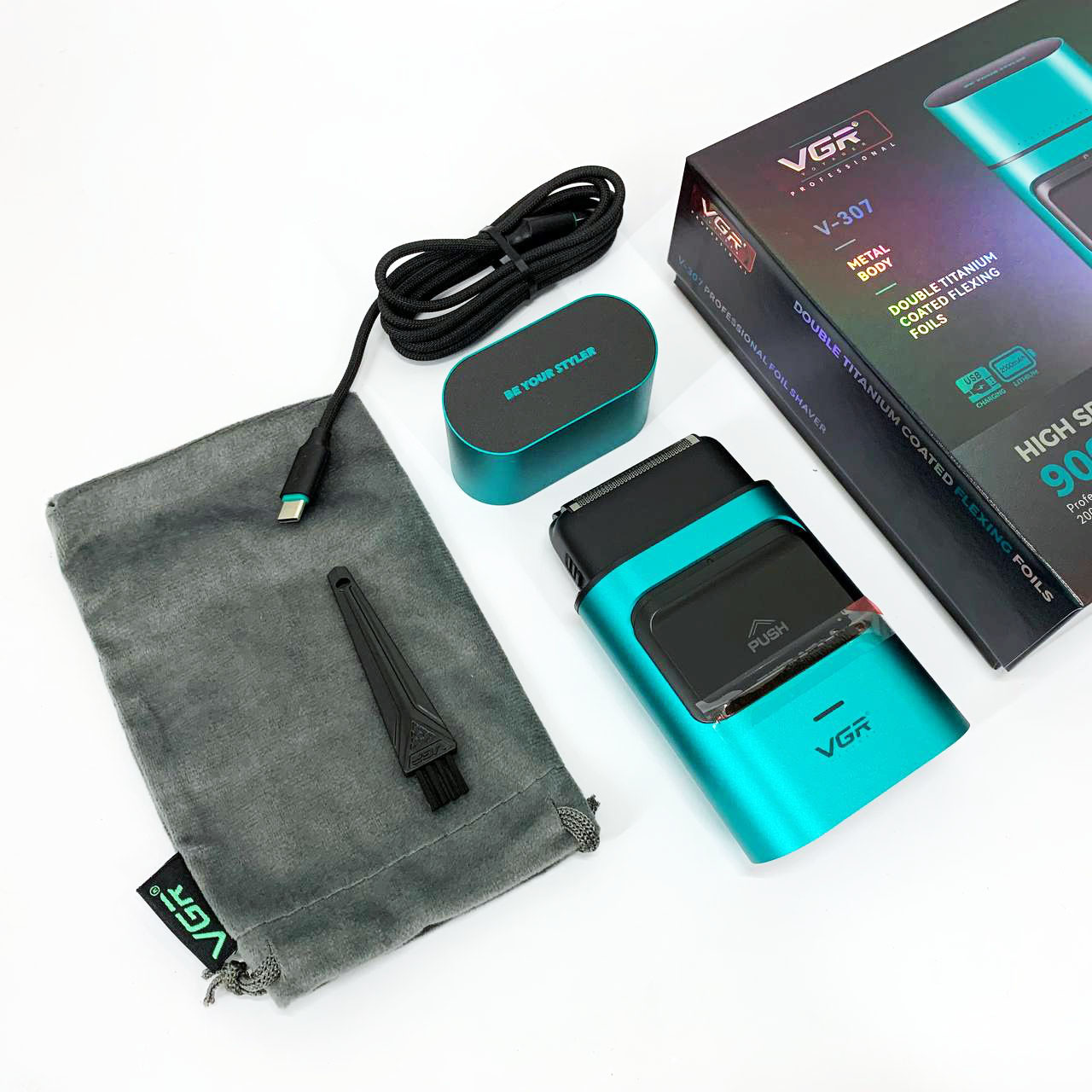 Електронна бритва для бороди VGR V-307, Портативна чоловіча професійна бритва, Бритви електричні XA-24, фото 1