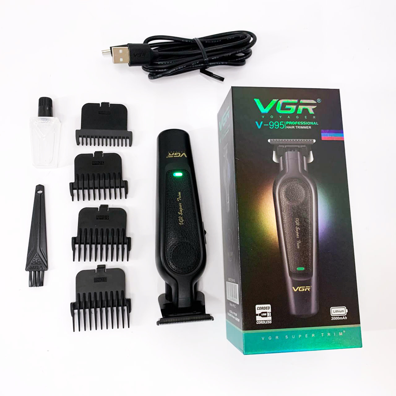 Акумуляторна машинка-тример для стрижки волосся, Гострі професійні машинки для стрижки волосся EC-16, фото 1