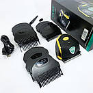 Електрична машинка з насадкою для бороди, Машинка для стрижки хороша, Професійний тример з насадками LG-87, фото 9