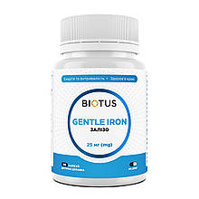 Залізо, Gentle Iron, Biotus, 25 мг, 60 капсул