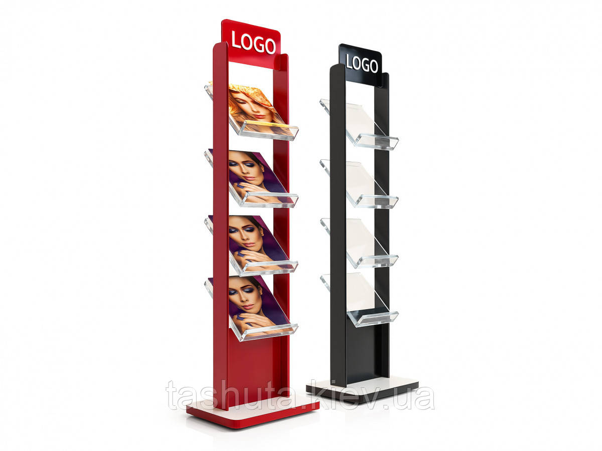 Стойка для рекламной продукции ДСП, 4 кармана А4 Ташута  (21-62421)