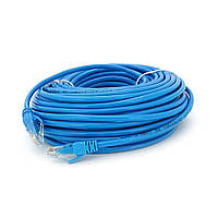 Патч-корд литий RITAR UTP RJ45 Cat.5e 25м синій Cu мідь