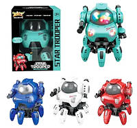 Робот-павук на батарейках, Робот-павук з музикою та світлом, 4 кольори, STAR TROOPER