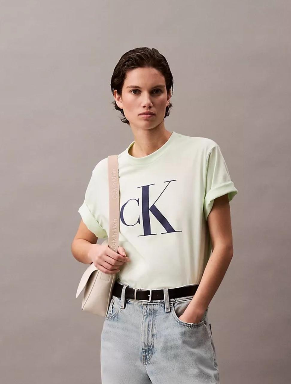 Жіноча футболка Calvin Klein з логотипом 1159843516 (Зелений M), фото 1