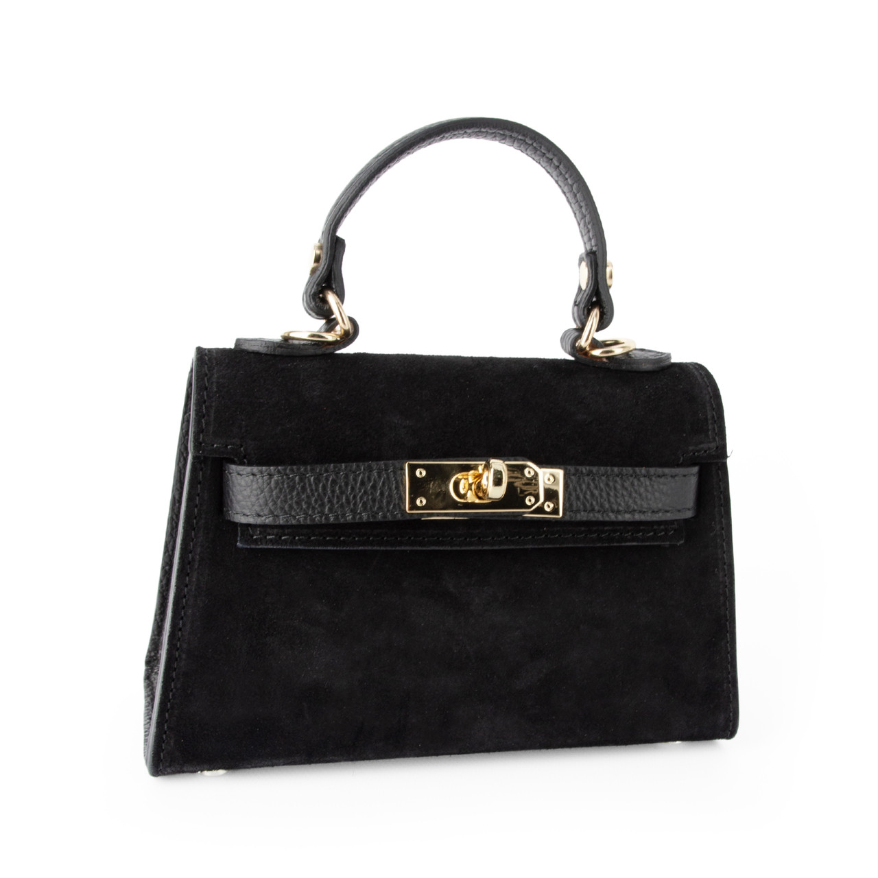 Сумка жіноча маленька замшева Virginia Conti 04011 чорна