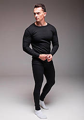 Чоловіча термобілизна чорна на мікрофлісі