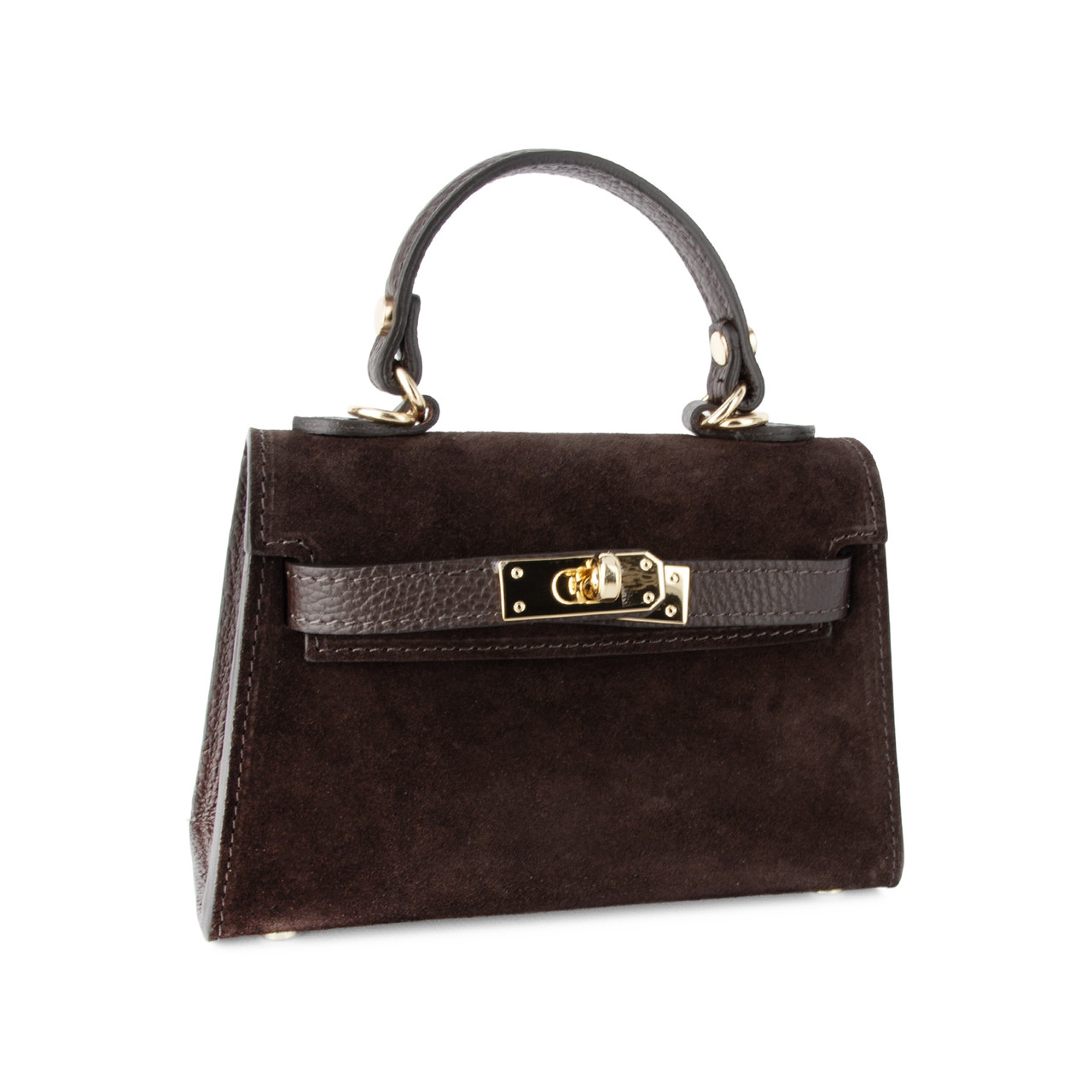 Сумка жіноча маленька замшева Virginia Conti 04011 шоколадна