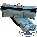 М'які сидіння накладки 650х200х100 мм з сумкою рундуком для надувних човнів ПВХ, колір сірий, фото 2