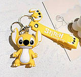 Підвіска іграшка брелок Стіч Краля Stitch Angel Disney, іграшка Стіч Краля брелок для ключів жовтий, фото 2