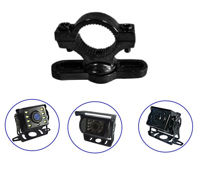 Універсальний металевий кронштейн для бічних камер для вантажного транспорту, чорний