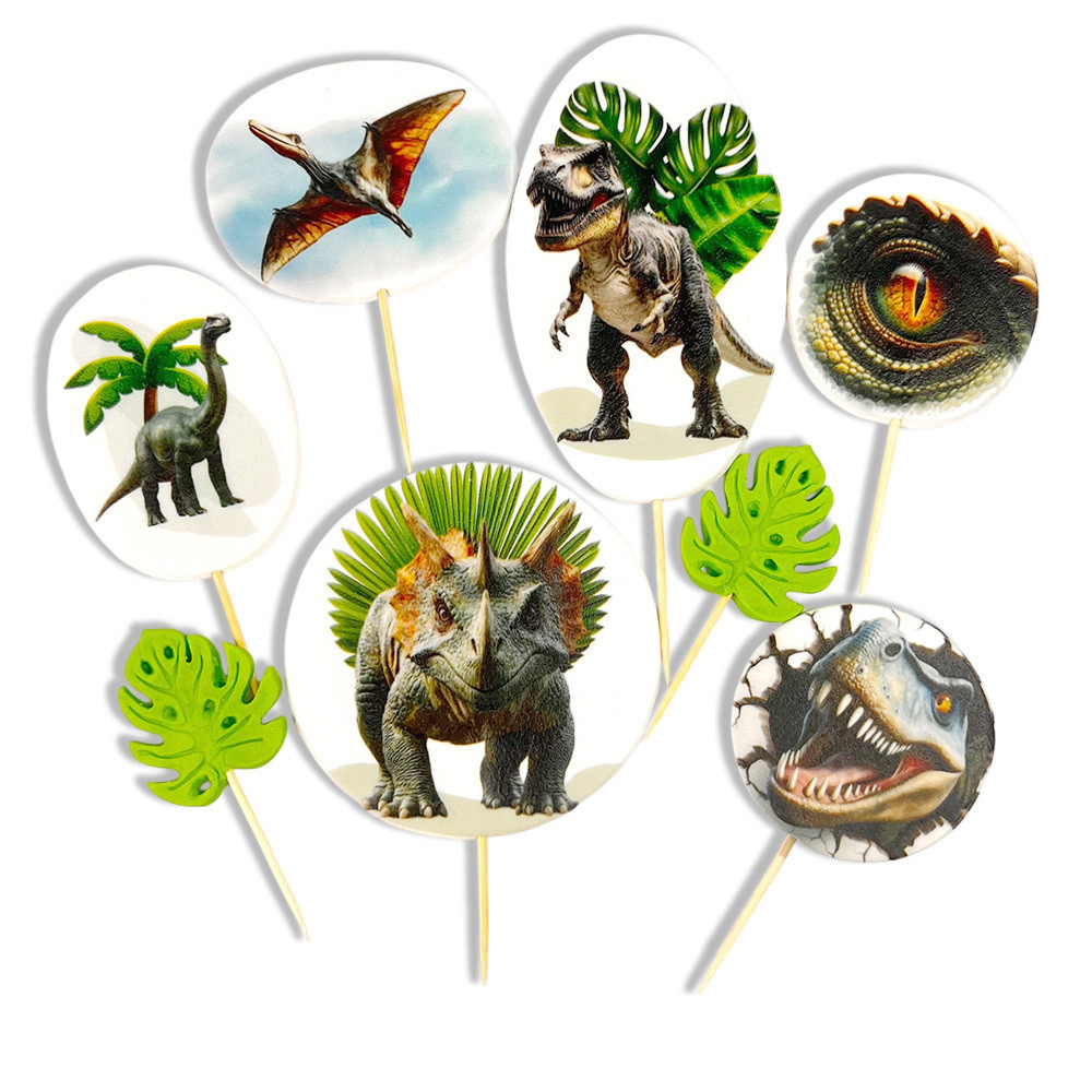 Набір кондитерських цукрових прикрас “Епоха динозаврів ТОП”, фото 1