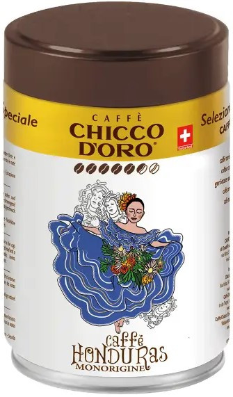 ОРИГІНАЛ! Кава в зернах Chicco D'Oro HONDURAS 250 г моносорт високогірна 100% Arabica Катуаі у металевій банці (Швейцарія)