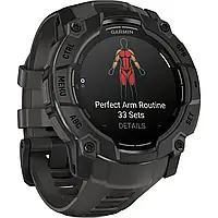 Смарт-часы Garmin Instinct 3 50мм Black AMOLED | GPS GLONASS Galileo, пульсометр SpO2, водостойкость 10 ATM