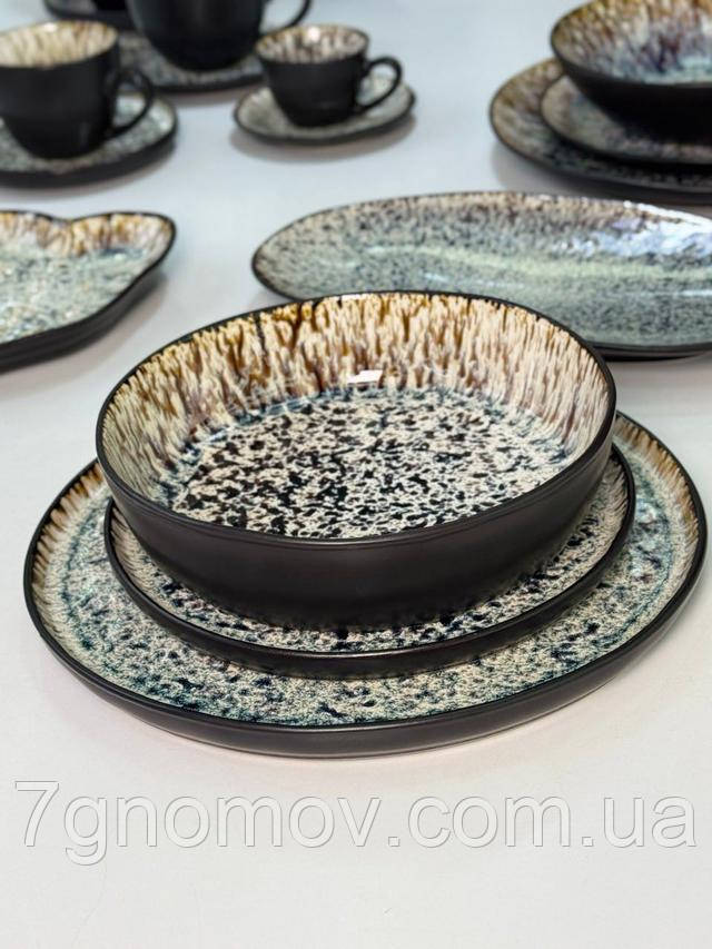 СІМЕЙНИЙ НАБІР ПАНОПТІКОН (6 ВЕЛИКИХ ТАРІЛОК + 6 МАЛИХ ТАРІЛОК + 6 МИСОК)