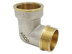 Кутник з проточкою ASCO, 11/4" ЗВ, нікель 202302-0004