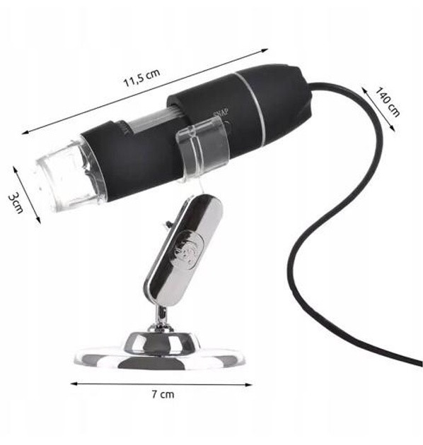 Цифровий мікроскоп Izoxis 25467, USB, до 1600x, 2Mpix, 8 LED, фото 1