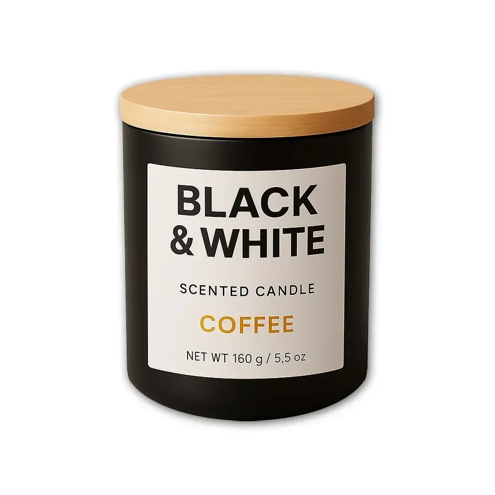 Ароматизована свічка Black&White - Coffee (Кава), фото 1