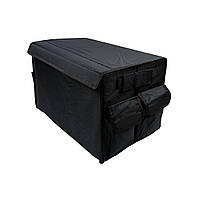 Органайзер з кришкою та відділеннями у багажник автомобіля 30*50*30 см Чорний