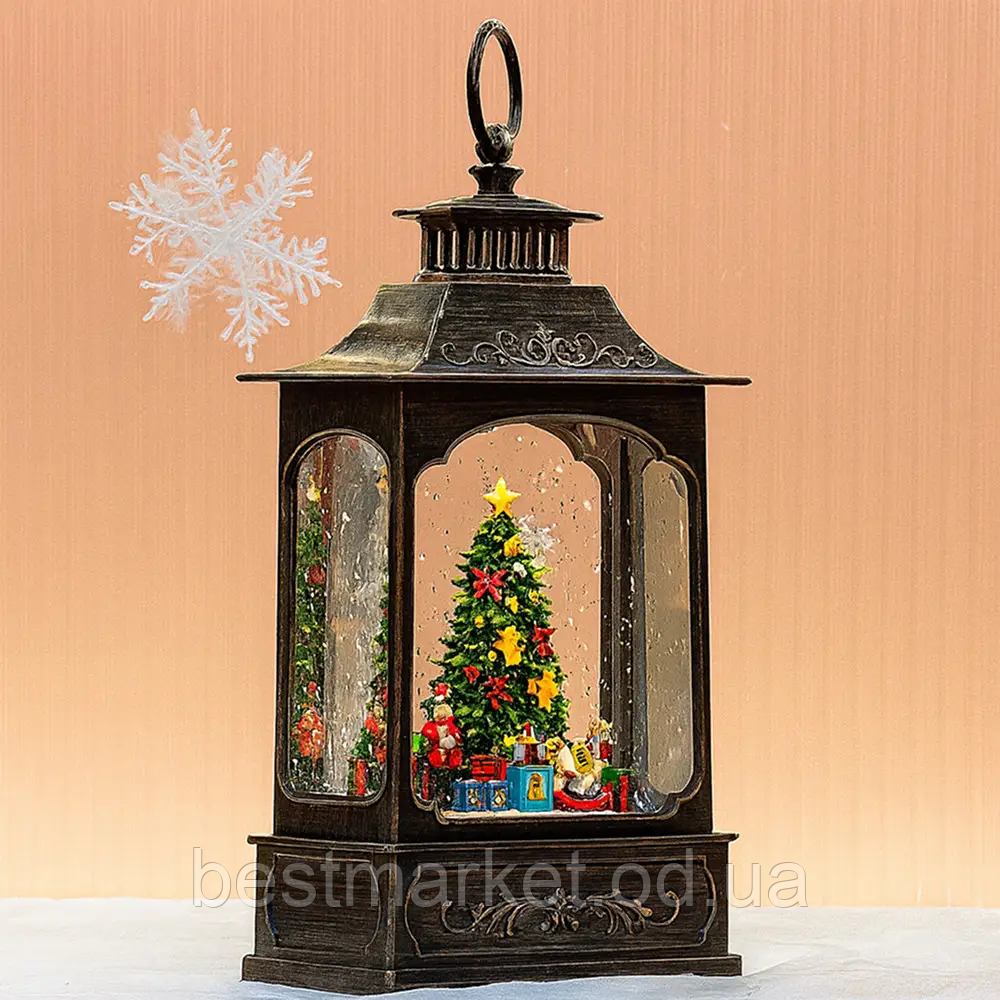 Новорічний світильник від батарейок "Ялинка" 13х7х3см, WDL-24061D/Жіноча лампа/Норічний нічник