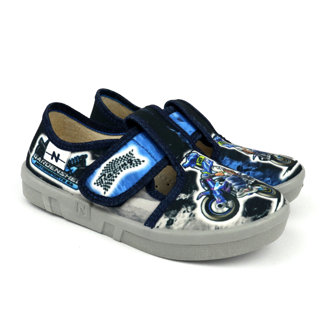 Тапочки для хлопчика темно-сині Мото тм Waldi